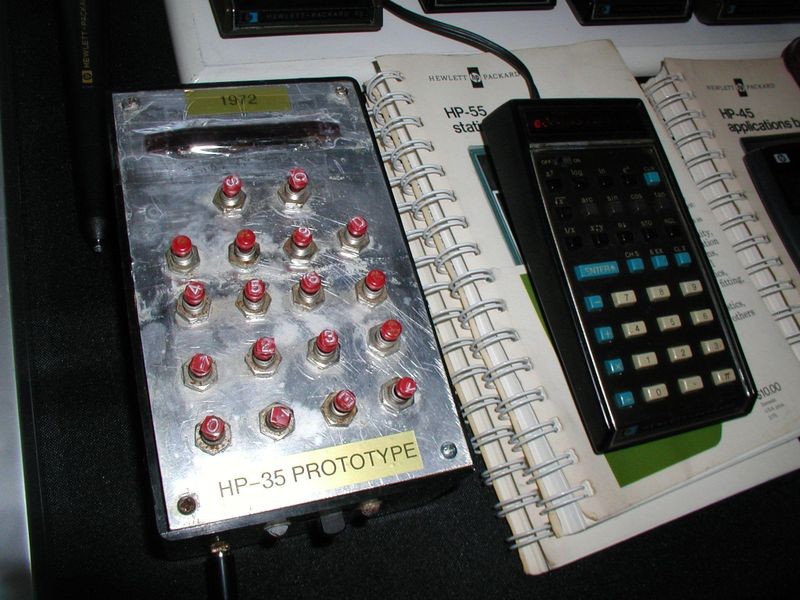 The HP-35 Prototype, a one-of-a-kind display from Don Apte. Photo by Bill Degnan