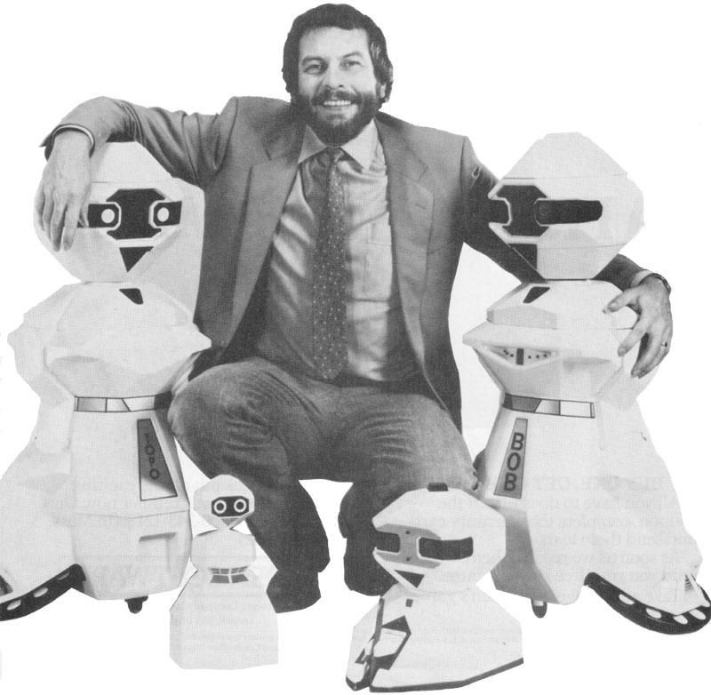 Nolan Bushnell with Topo, Androman, Fred and BOB.