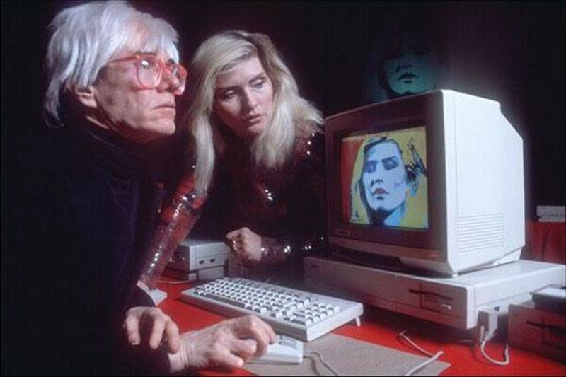 Andy manipulates Debbie Harry’s image using ProPaint on the Amiga 1000