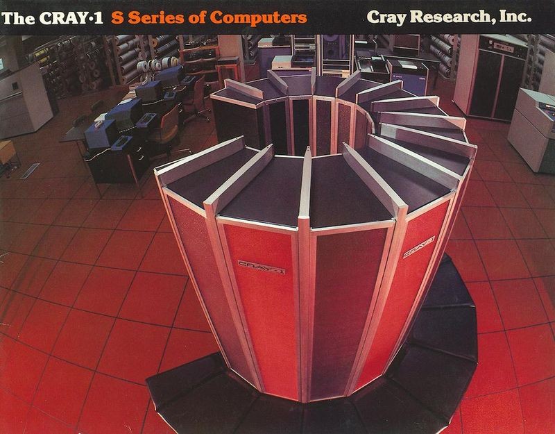 The Cray 1 supercomputer used 65,000 Fairchild high-speed RAM chips for main memory.