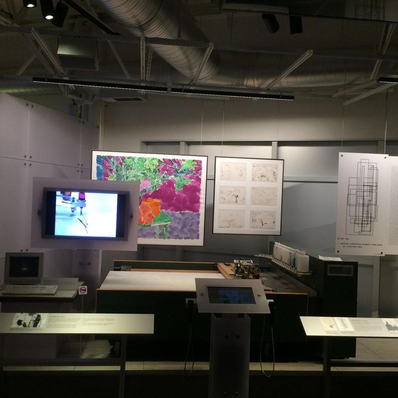 AARON Paint System on display at the Computer History Museum in Revolution: The First 2000 Years of Computing.