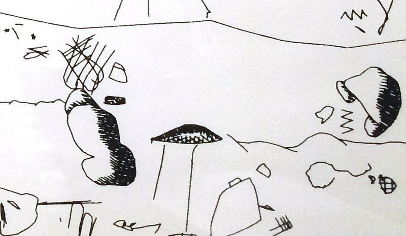 Detail from an untitled AARON drawing, ca. 1980.