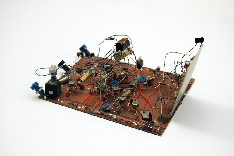 Analog circuit board prototype from Jim Williams’s desk