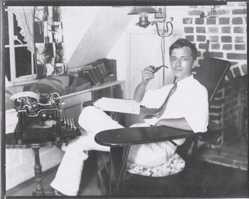 Will F. Jenkins (aka Murray Leinster) in his home study, 1930s. Used with permission of the Literary Estate of Murray Leinster.