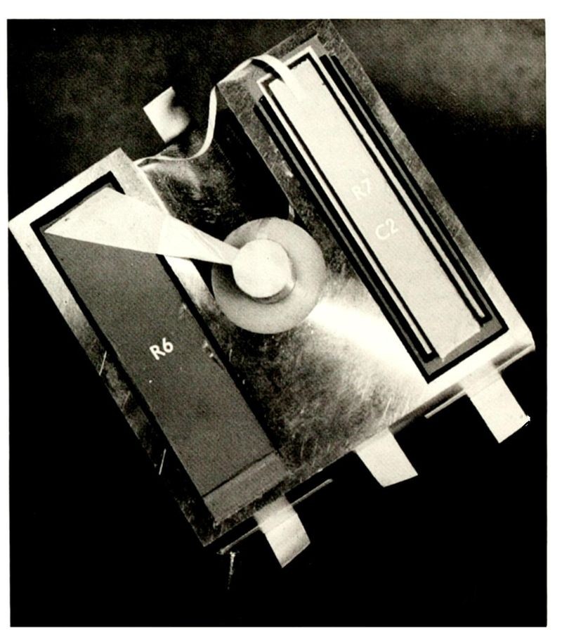 Conceptual model of Dummer’s integrated amplifier (1957). Photo: Telecommunications Research Establishment