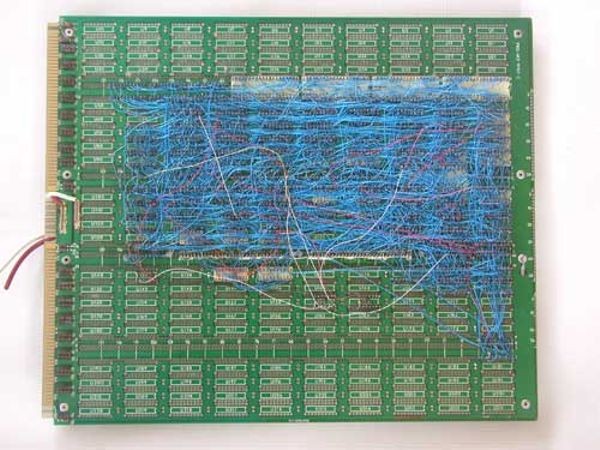 ChipTest prototype, main circuit board (rear view)