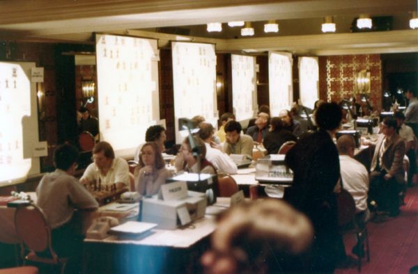 Game room at 13th ACM North American Computer Chess Championship in Dallas, Texas