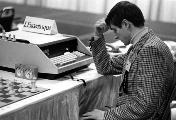 Man playing L'Excentrique at 10th North America Computer Chess Championship in Detroit, Michigan