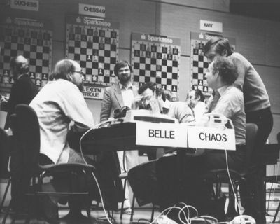Belle vs CHAOS at 3rd World Computer Chess Championship in Linz, Austria
