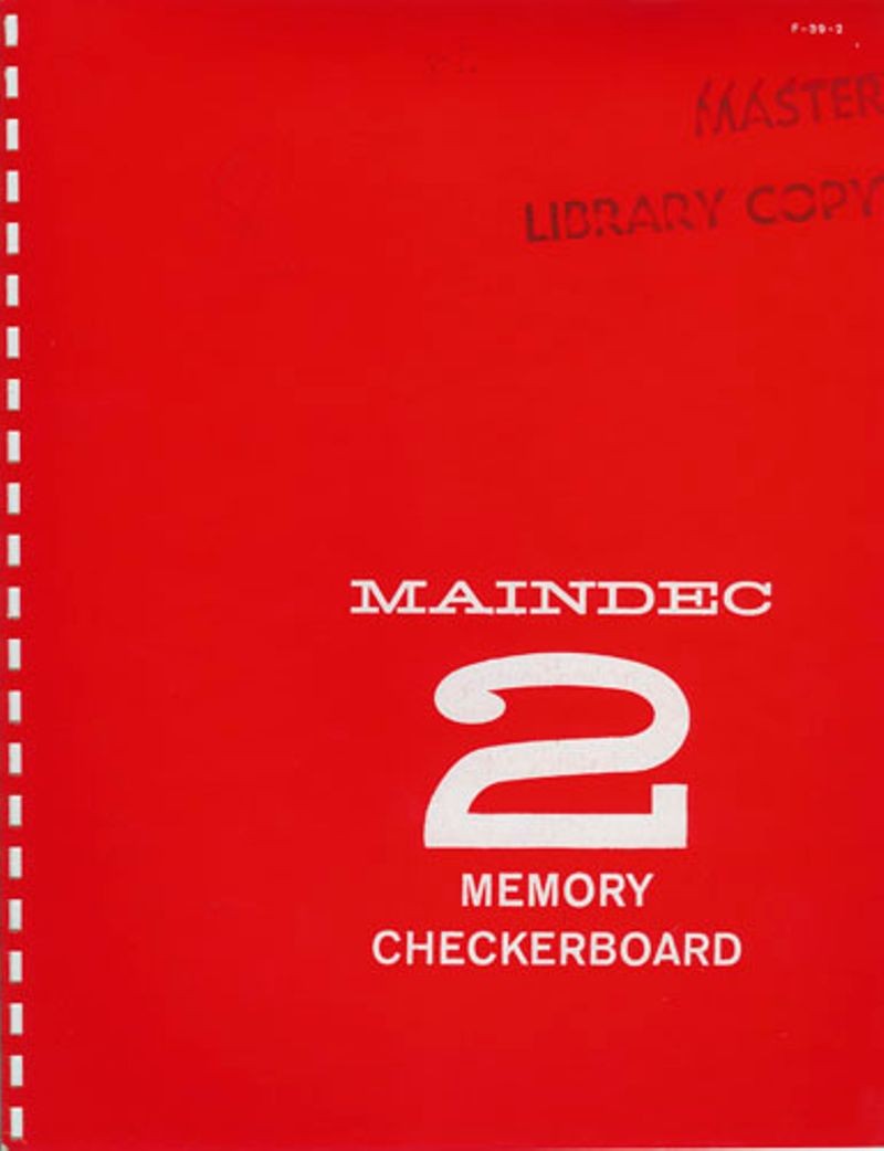 MAINDEC 2 Memory Checkerboard