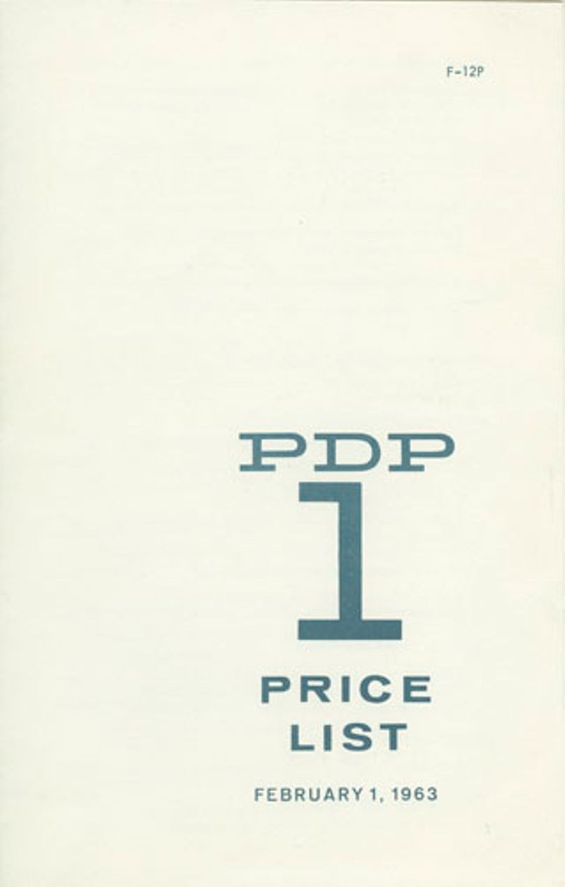 PDP-1 Price List