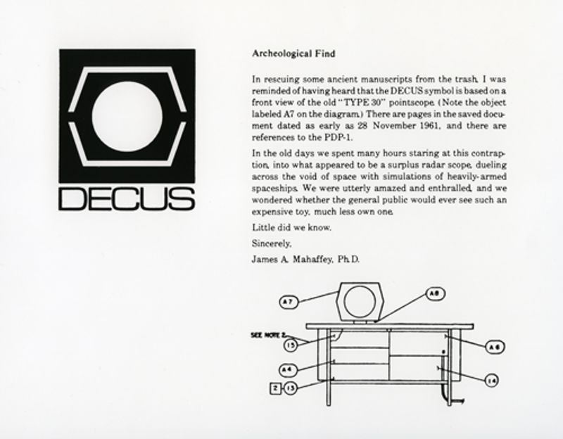 DECUS symbol and PDP-1