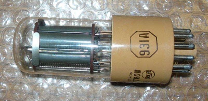 Photomultiplier tube from light pen used on the PDP-1, removed during PDP-1 restoration project