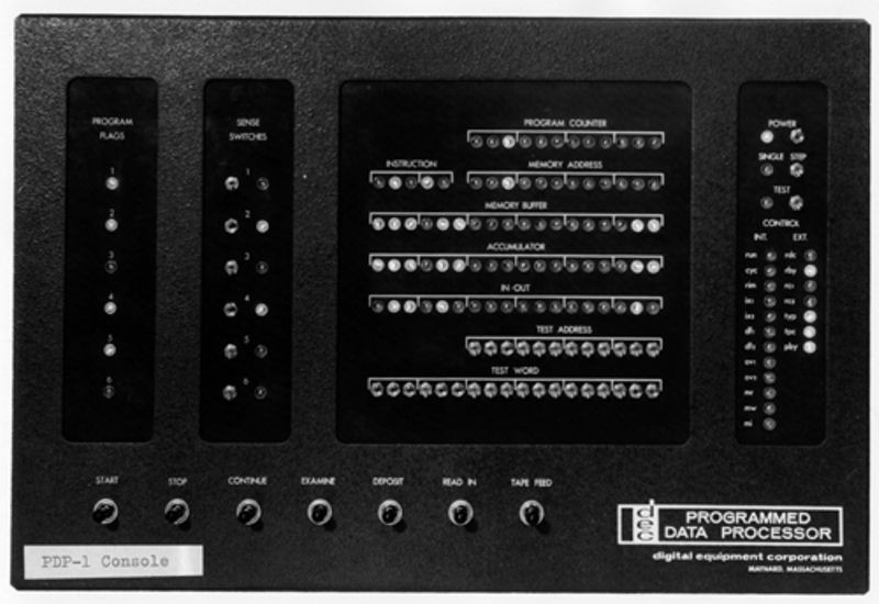 Early PDP-1 operator console