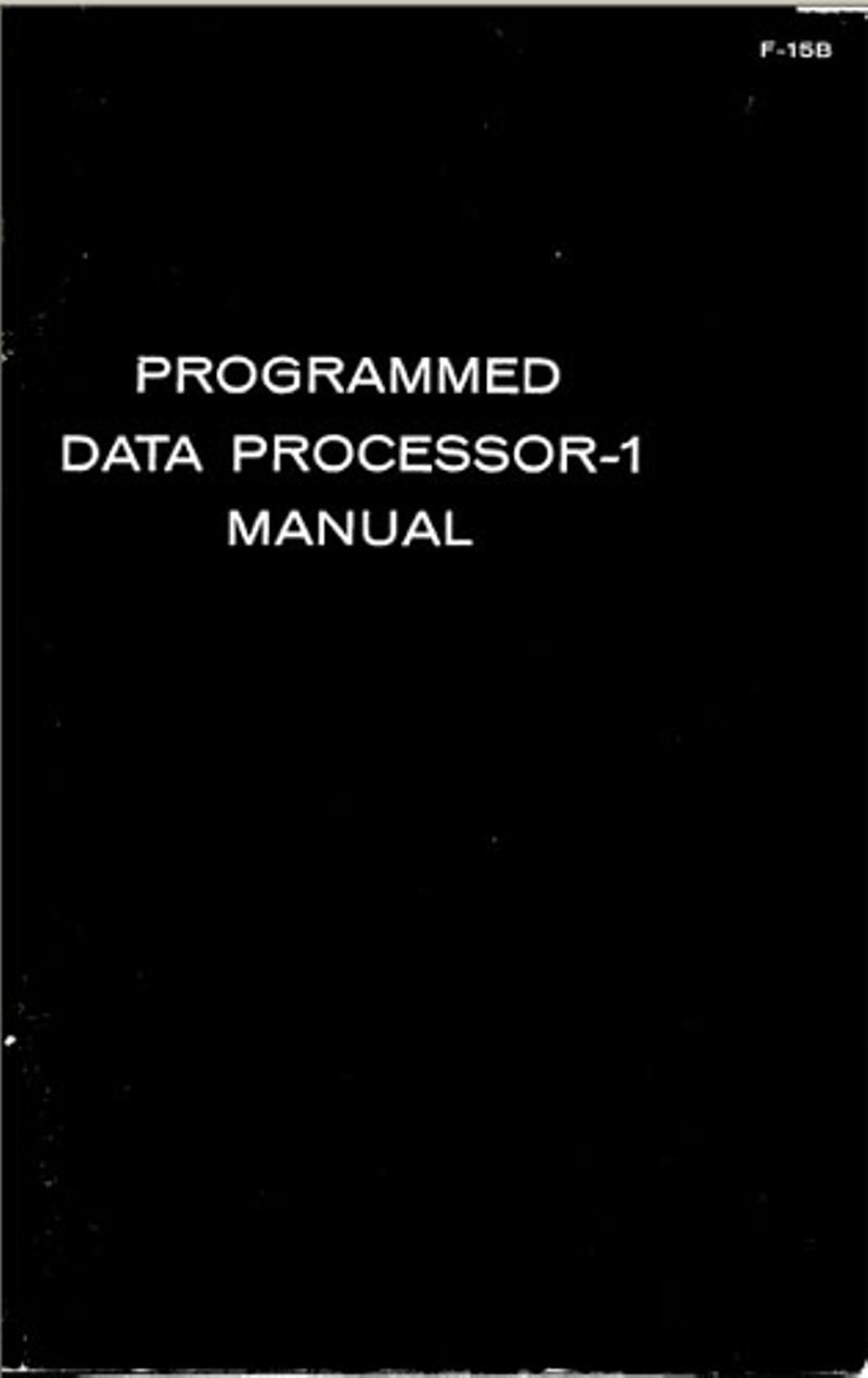 Programmed Data Processor-1 Manual