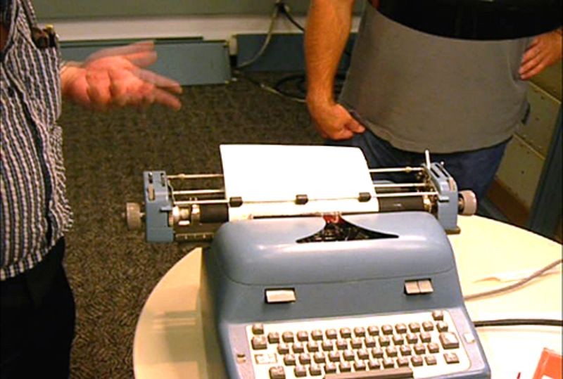 Restored and operating Soroban console typewriter attached to DEC PDP-1 during the Computer History Museum PDP-1 restoration project