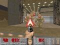 A screenshot from the original PC version of Doom