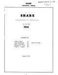Software Reference Manual for the IBM 704