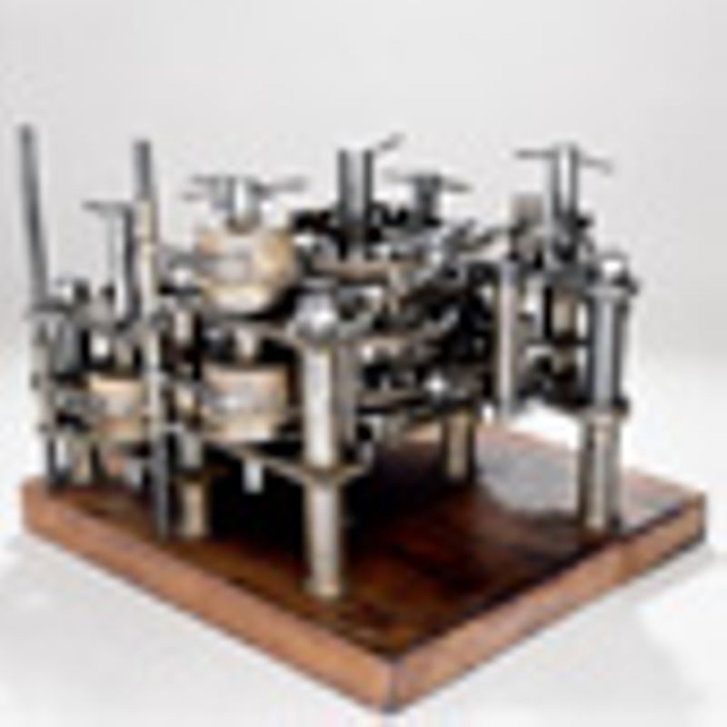Small working piece of Difference Engine No. 1, from original parts, 1890s