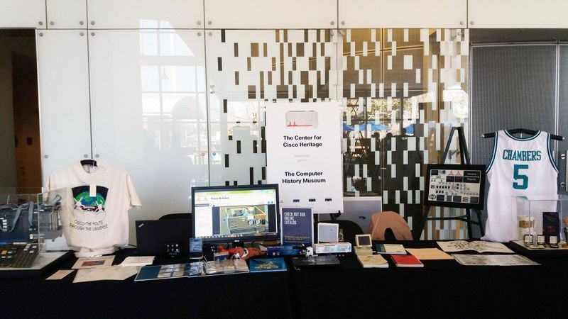 Center for Cisco Heritage booth during Cisco Weekend at the Computer History Museum, February 24 and 25, 2018.