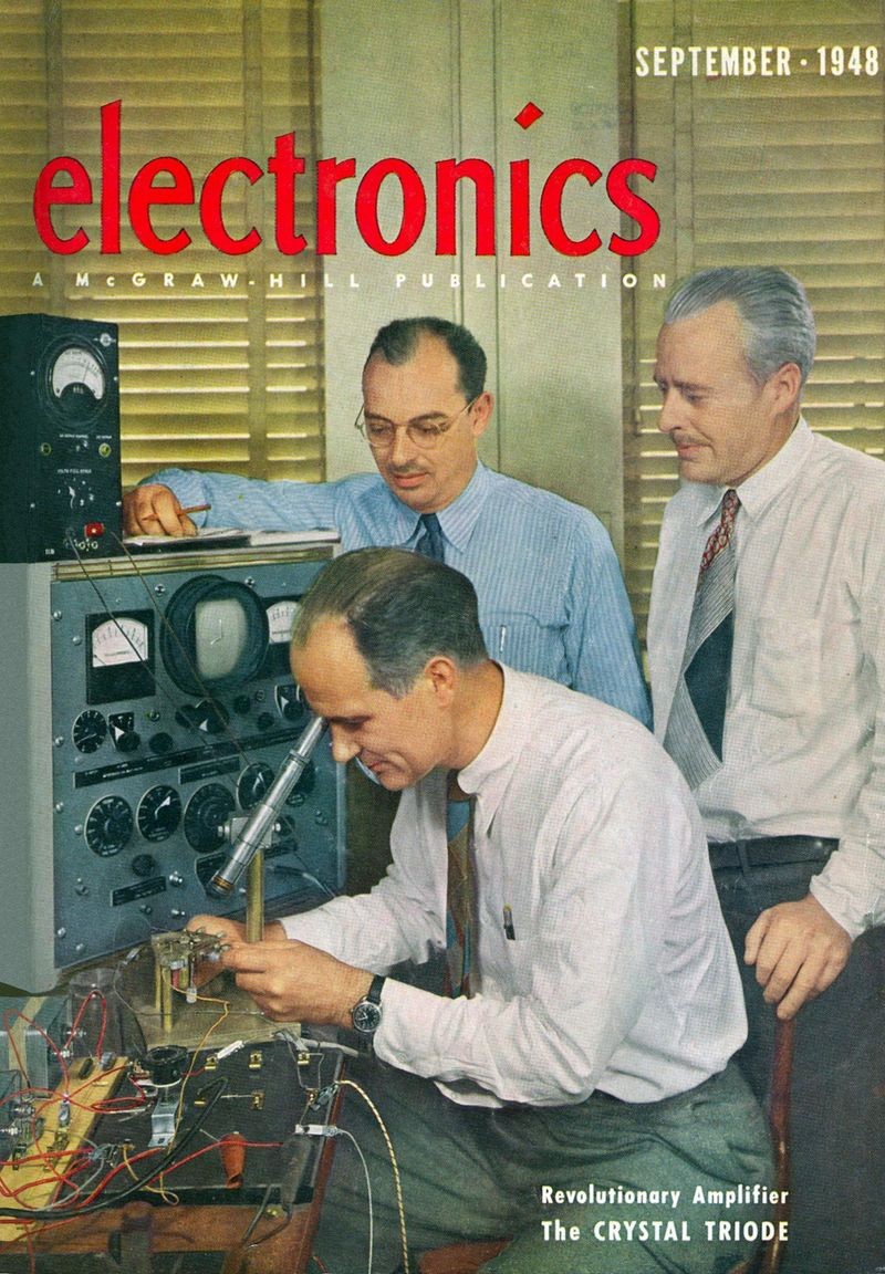 Bardeen & Brattain at Bell Telephone Laboratories, 1948