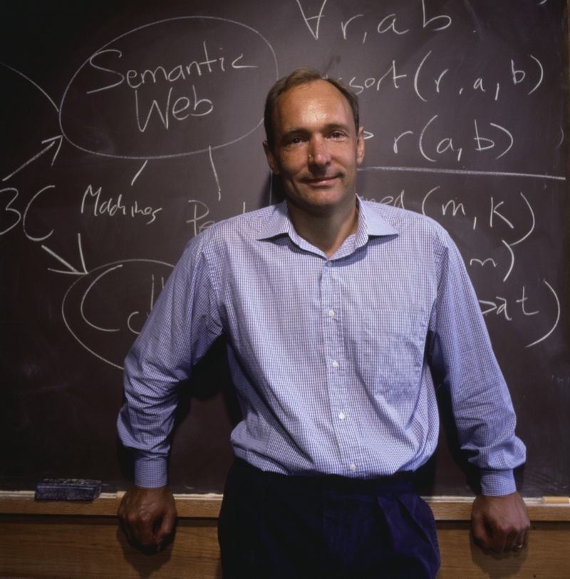 Sir Tim Berners-Lee, ca. 1999. © Andrew Brusso/Corbis