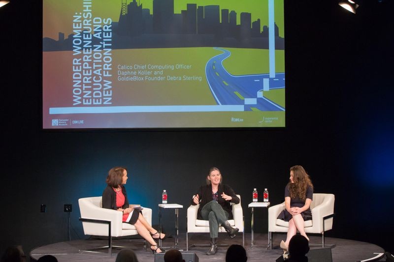 “Wonder Women: Entrepreneurship, Education, and New Frontiers—Calico Chief Computing Officer Daphne Koller and GoldieBlox Founder Debra Sterling in Conversation with the Exponential Center’s Marguerite Gong Hancock,” November 7, 2017. Produced by CHM Live and the Exponential Center at the Computer History Museum.