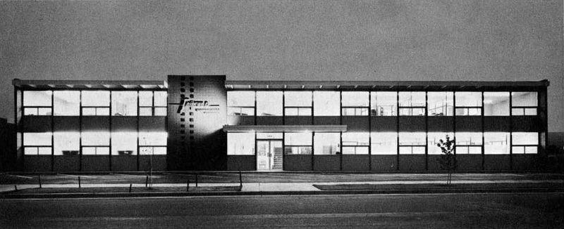 Fairchild HQ building, Charleston Avenue, Palo Alto, California (1958)