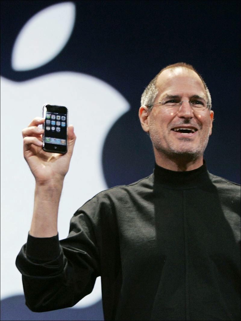 Steve Jobs unveiling iPhone to the world