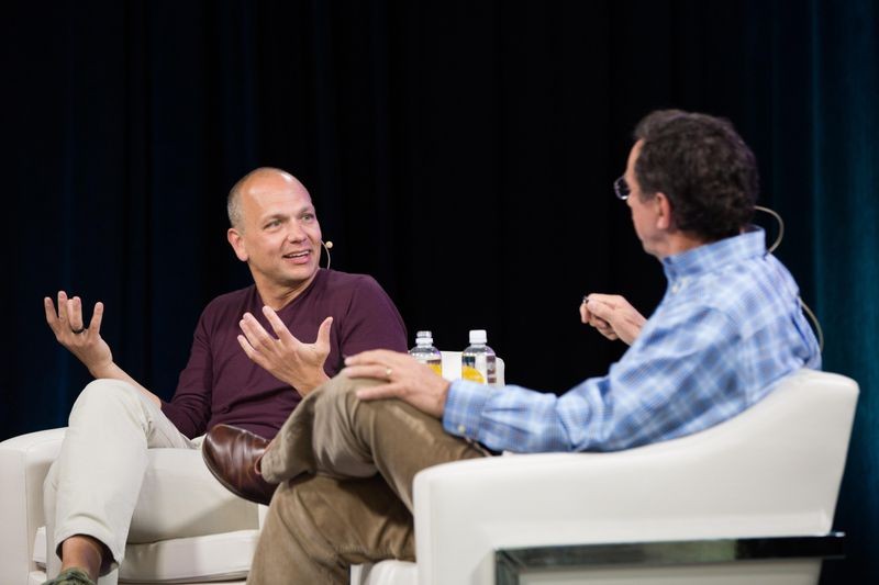 Tony Fadell on the CHM Live stage for “Computing for the Whole World,” May 10, 2017. Photo: © Computer History Museum/Douglas Fairbairn Photography