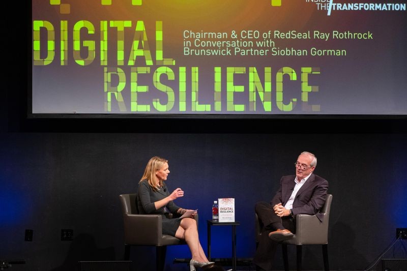 Chairman and CEO of RedSeal Ray Rothrock in conversation with national security expert and Brunswick Partner Siobhan Gorman.