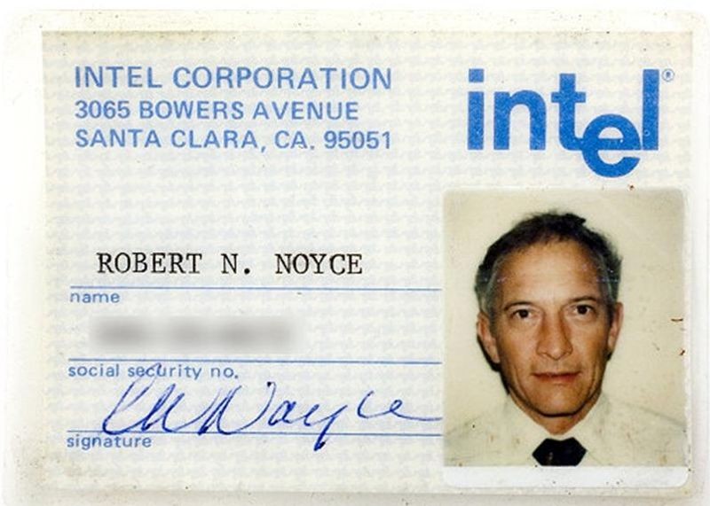 Robert N. Noyce Intel ID Card, CHM# 102716219