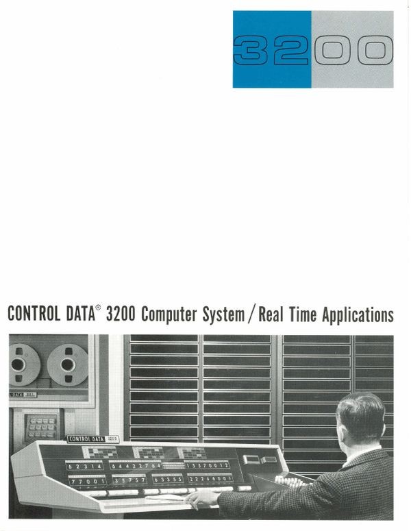 Control Data 3200 Computer System/ Real Time Applications