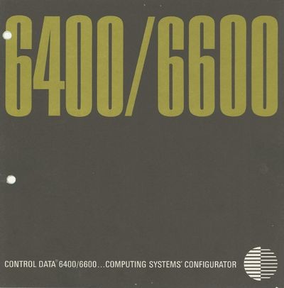 Control Data 6400/6600... computing system's configurator