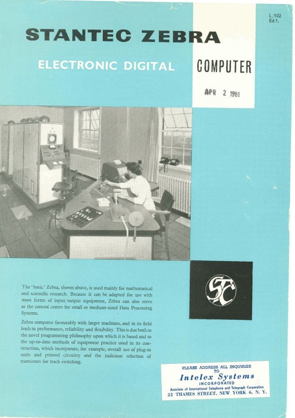 Stantec Zebra Electronic Digital Computer