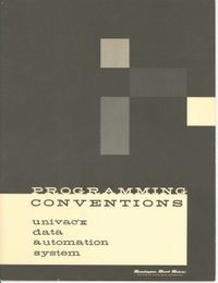 Programming Conventions Univac II Data Automation System