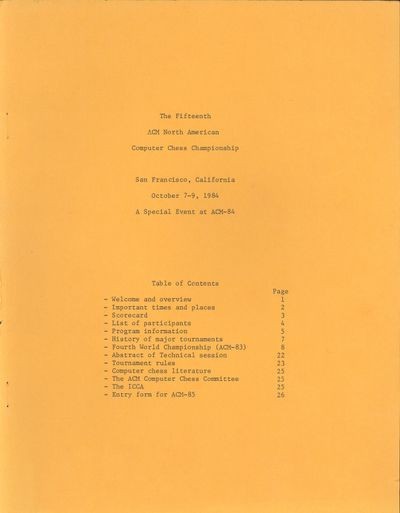 The Fifteenth ACM Computer Chess Championship