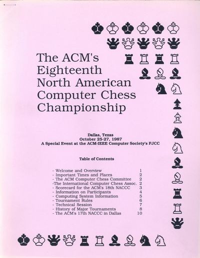 The ACM's Eighteenth North American Computer Chess Championship