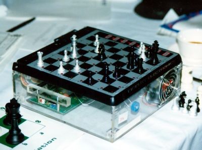 Fidelity X chess computer at the 6th World Chess Championship in Edmonton, Alberta