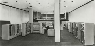 IBM 704 Electronic Data Processing System installed at IBM World Headquarters, 590 Madison Avenue, New York, NY