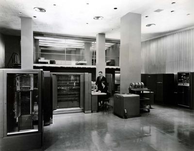 IBM 704 Electronic Data Processing System installed at IBM World Headquarters, 590 Madison Avenue, New York, NY