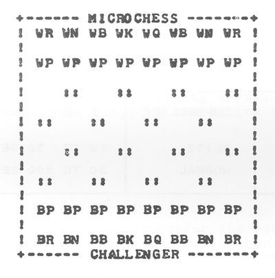 Microchess print-out