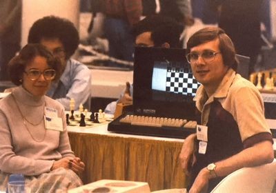Kathe and Dan Spracklen at the 9th ACM North American Computer Chess Championship, Washington, DC