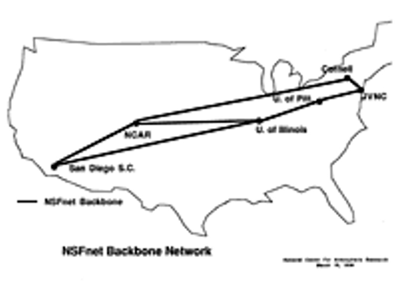 Map of the NSFNet Backbone