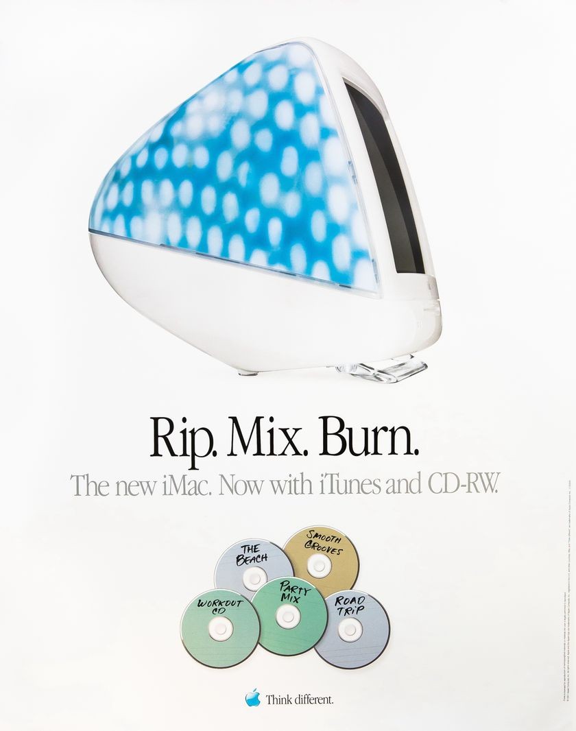 Apple iMac &ldquo;Rip. Mix. Burn.&rdquo; Advertisement, 2001