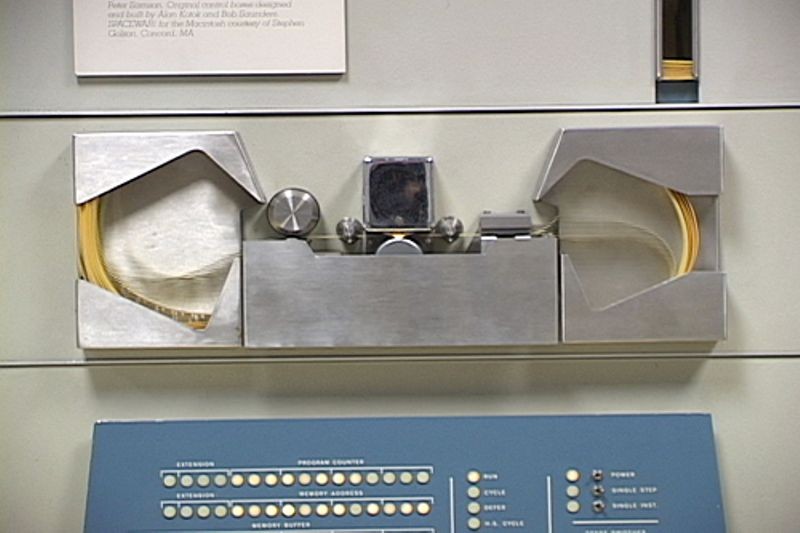 DEC PDP-1 restored tape reader in operation