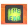 Slide of 'The End' etched on a silicon wafer was used by Frosch to conclude his presentations
