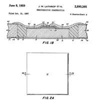 Figure from 1957 Lathrop, et al. semiconductor fabrication patent