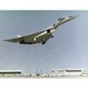 A B-70 supersonic bomber takes off